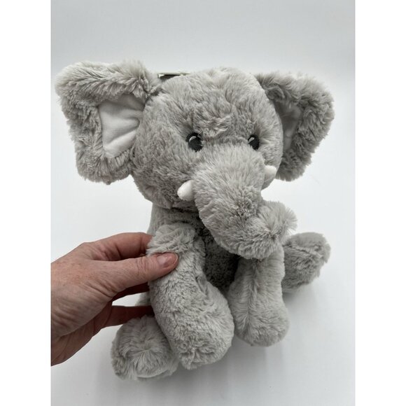 Kellytoy Kelly Baby Elephant Safari Plush Rattle Stuffed Sitting Toy Gray - Picture 1 of 5